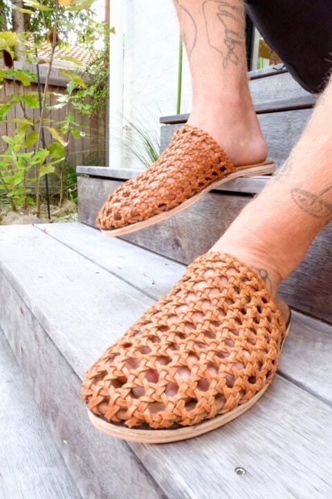 The Rosette for MEN Tan Leather