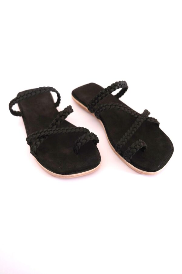 The Holiday Slide Black Leather - Image 4