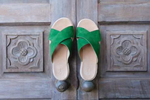 The Sorrento Emerald Goat Suede