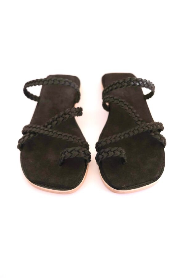 The Holiday Slide Black Leather - Image 3