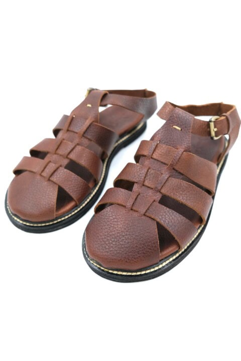 The Athena Sandals Espresso Cow Leather