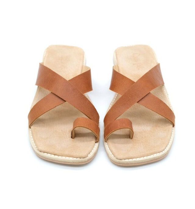 the lido slide handmade leather shoes