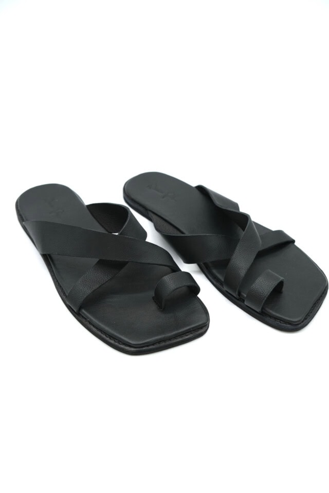 the lido slide handmade leather shoes