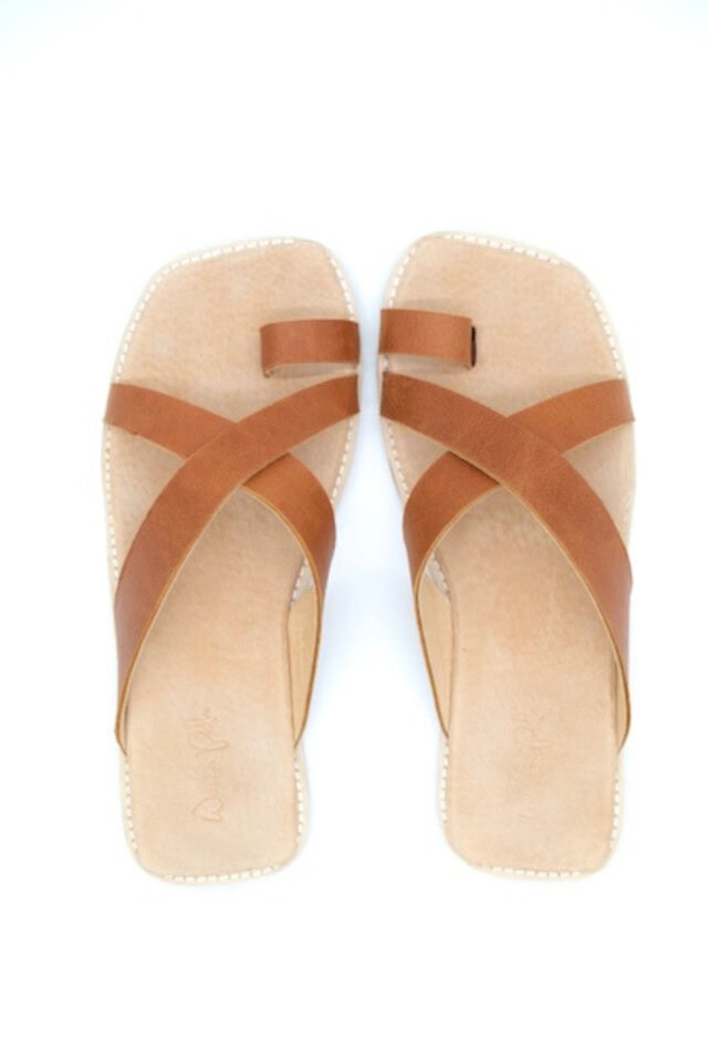 the lido slide handmade leather shoes