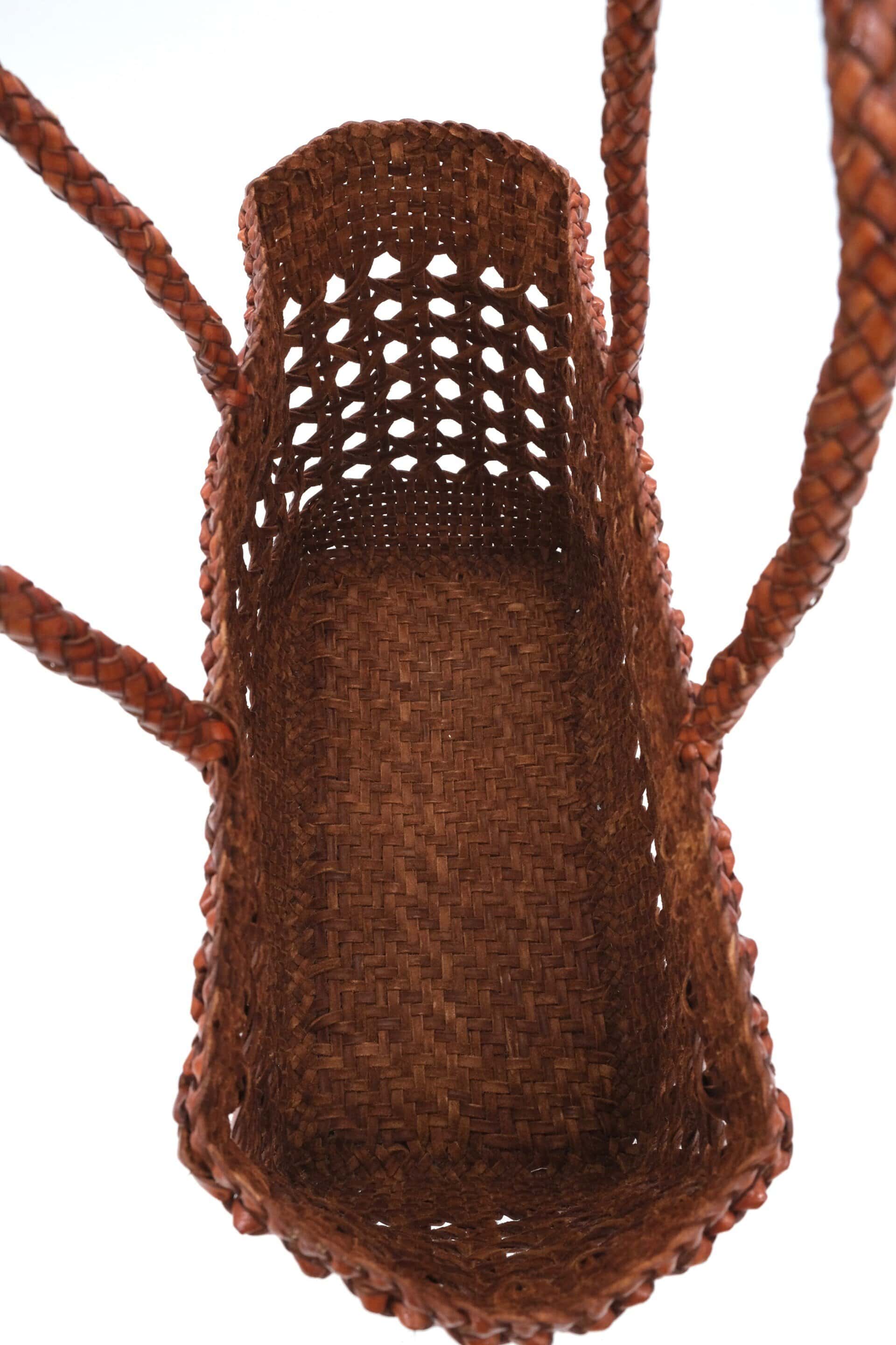 woven palm la grand cannage bag leather