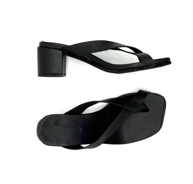 The Zori Mid Heel BlackLeather - Image 3