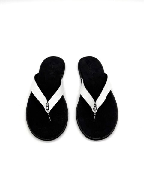 The Sumi White & Black Leather