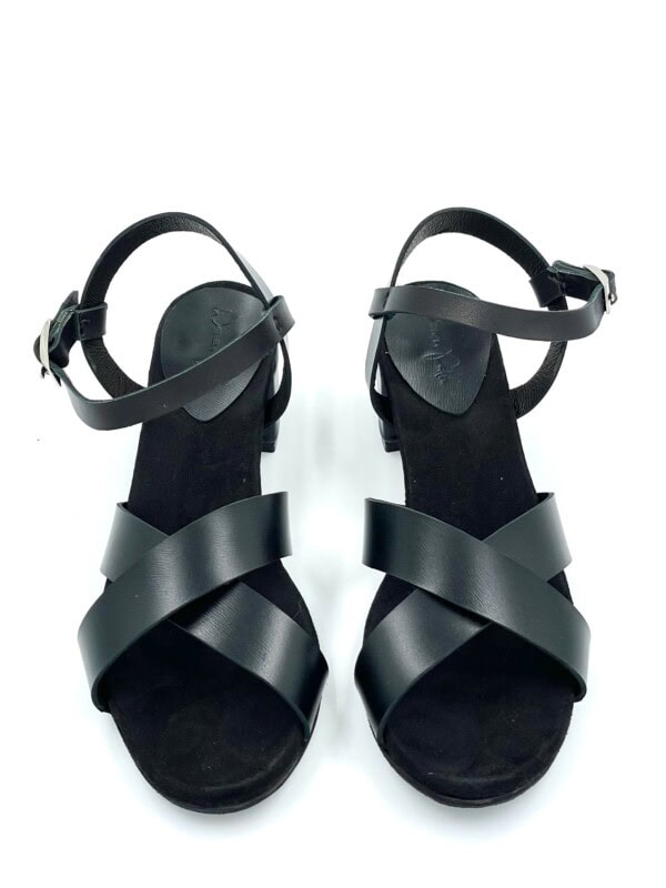 The Sorrento Mid-Heels Black Leather - Image 3