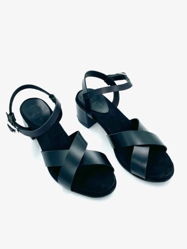The Sorrento Mid-Heels Black Leather - Image 4