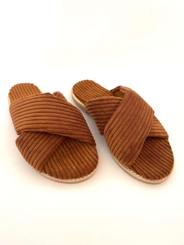 The Sorrento Terracotta Corduroy - Woven Palm