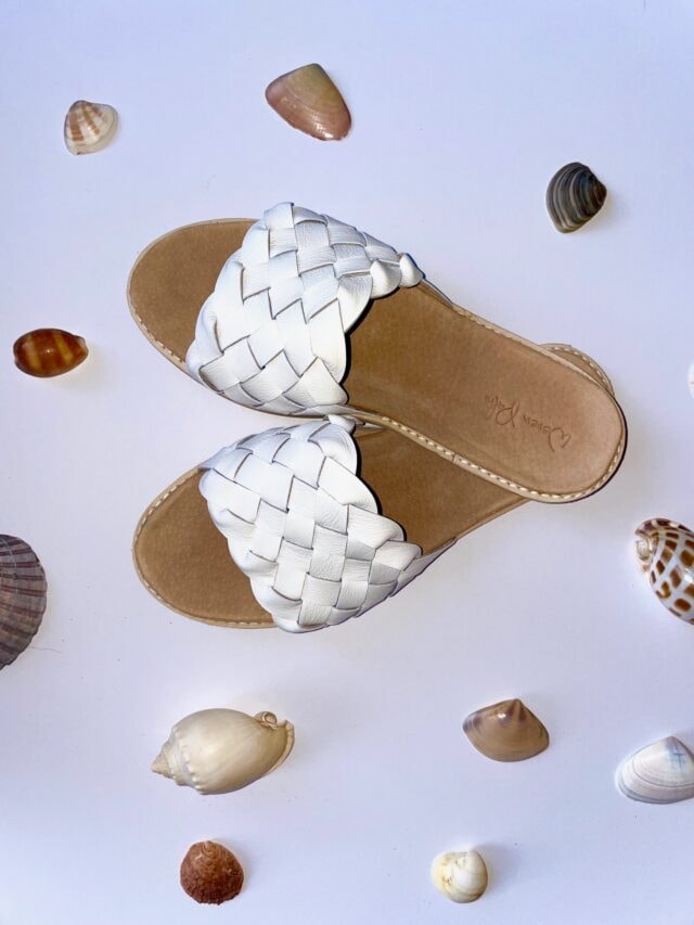 The Coronado White Leather - Woven Palm