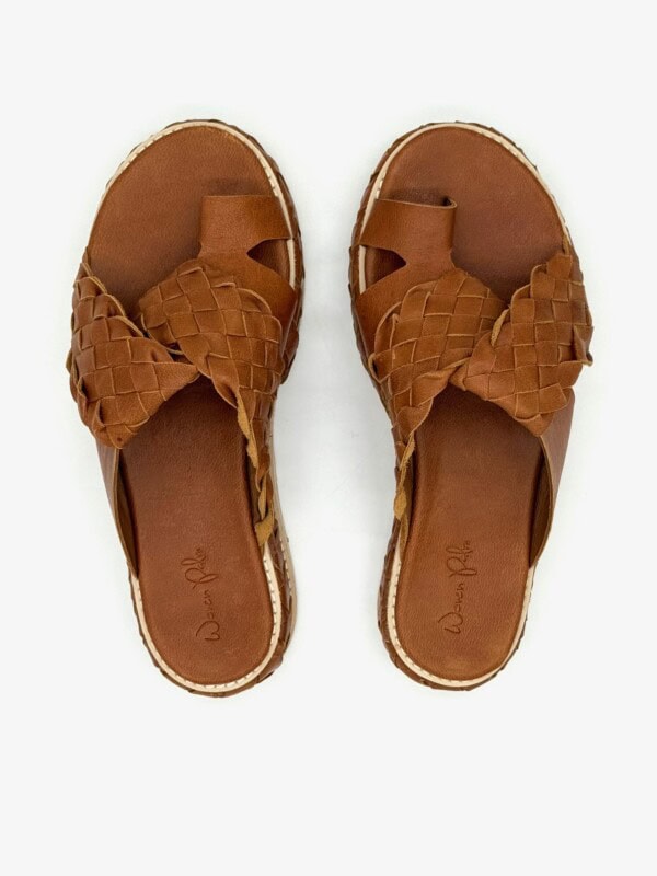 The Woven Ethereal Platforms Tan Sheepskin Leather - Image 4
