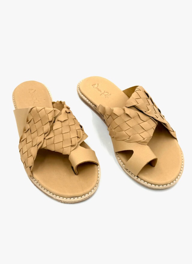 the woven ethereal slides handmade shoes woven palm