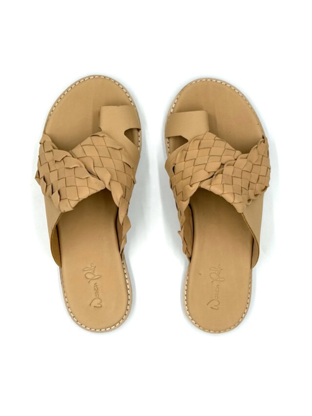 the woven ethereal slides handmade shoes woven palm