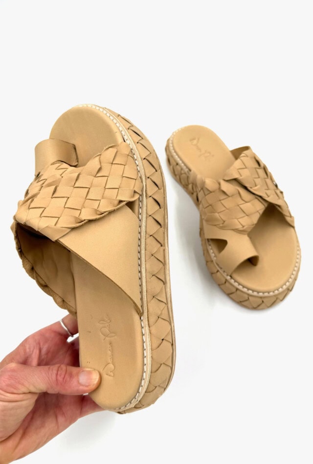 the woven ethereal platforms handmade shoes woven palm