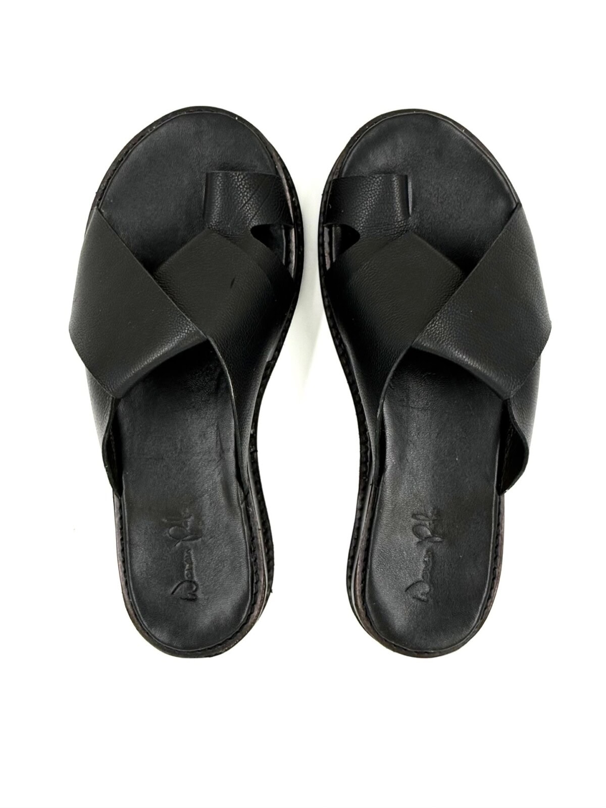 The Ethereal Platforms Black Leather by Woven Palm