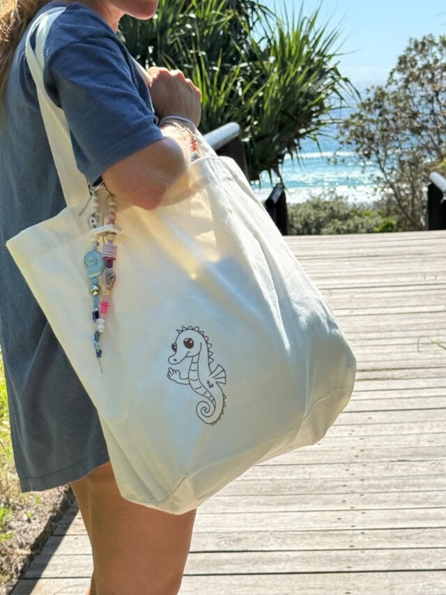 Woven Palm Sea Sass Tote Bag