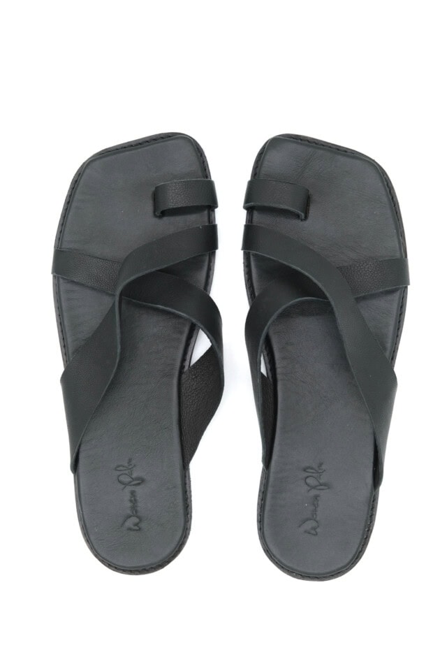 the lido slide handmade leather shoes