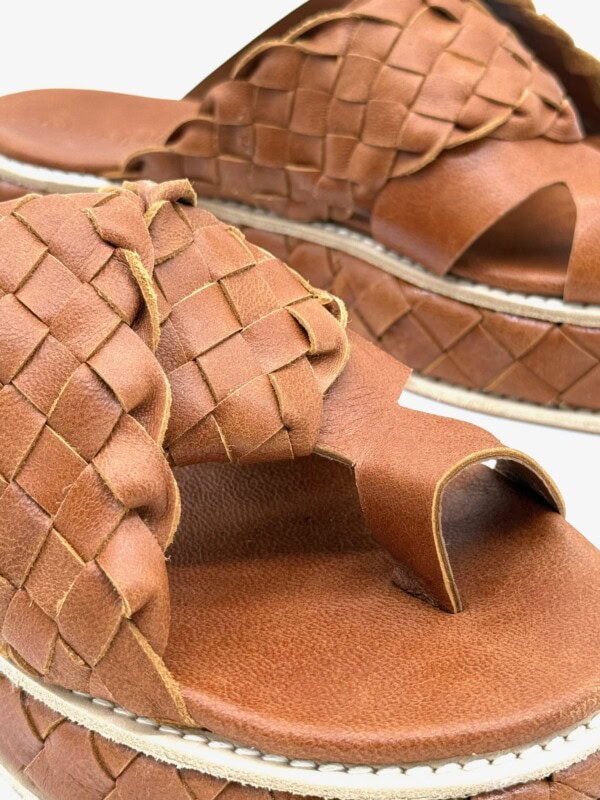 The Woven Ethereal Platforms Tan Sheepskin Leather - Image 6