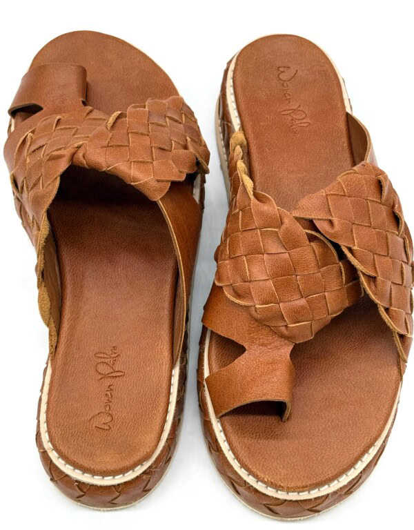 The Woven Ethereal Platforms Tan Sheepskin Leather - Image 8