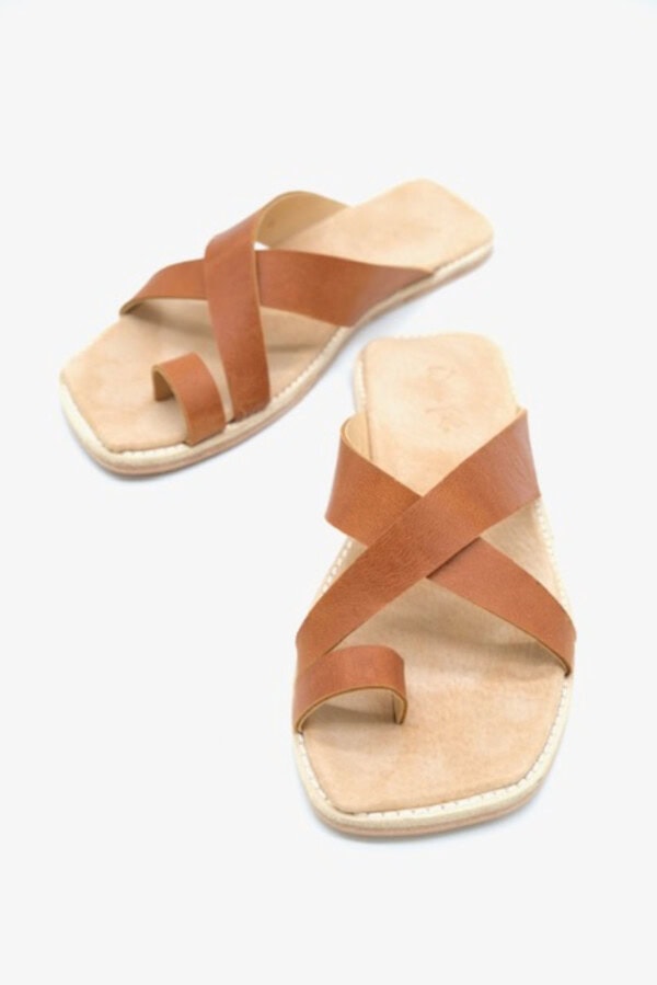 the lido slide handmade leather shoes