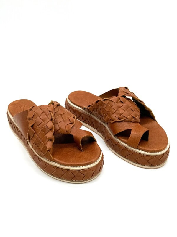 The Woven Ethereal Platforms Tan Sheepskin Leather - Image 7