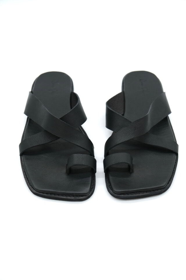 the lido slide handmade leather shoes