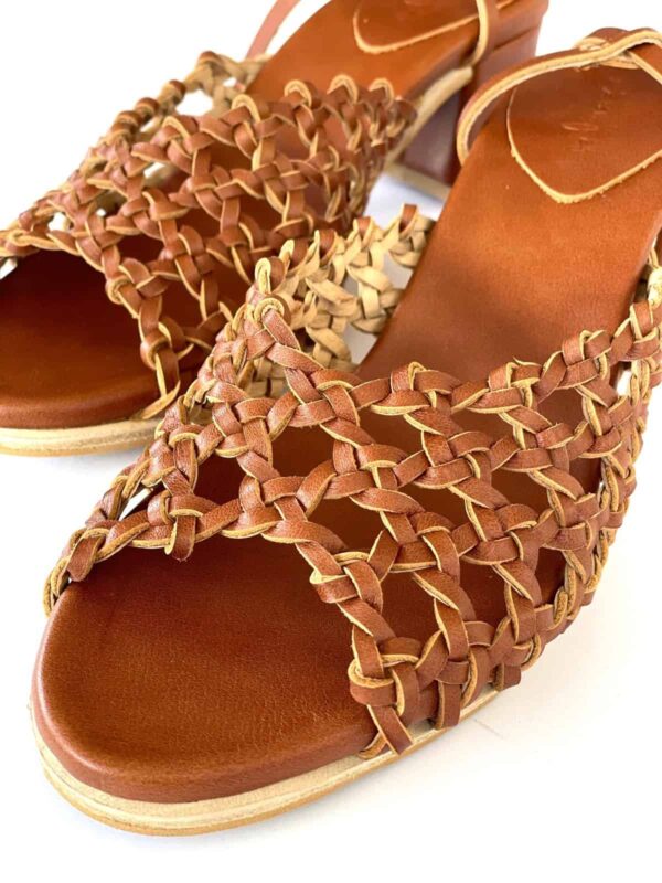 The French Rosette Mid-Heel Tan - Image 8