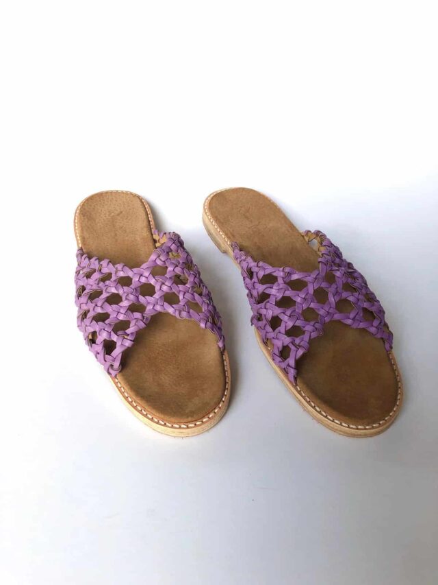 woven-palm-the-french-lavender-rosette-leather-slides