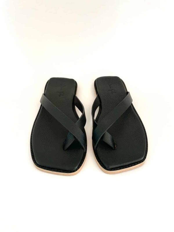 The Zori Slide Black Leather - Image 3
