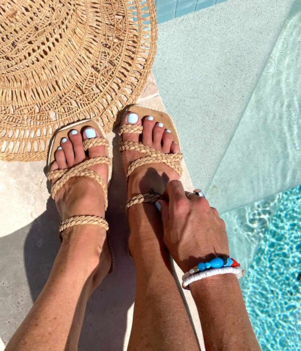 The Holiday Slide Nude Calf Leather - Image 5