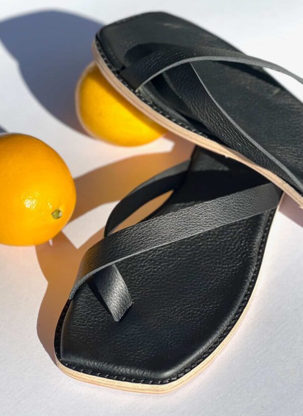 The Zori Slide Black Leather - Image 6