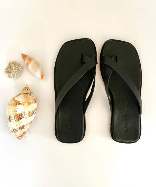 The Zori Slide Black Leather - Image 2