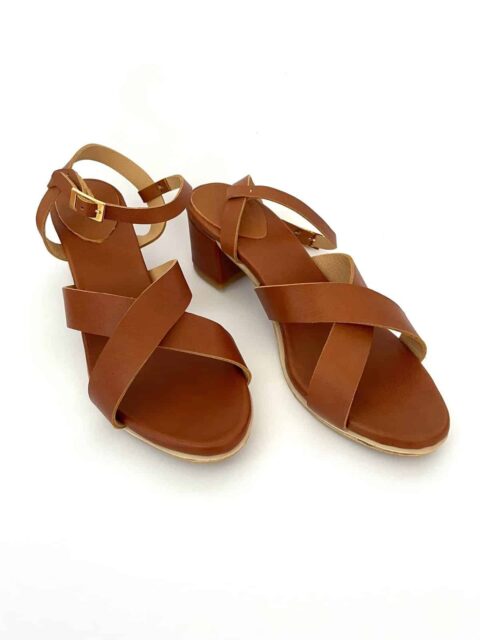 The Sorrento Mid-Heels Tan Leather