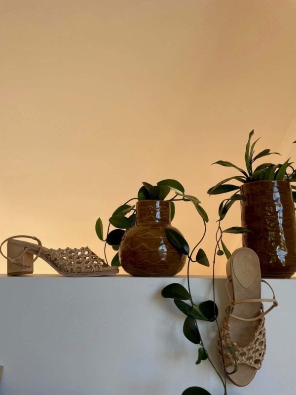 The French Rosette Mid-Heels Nude Calf - Image 9