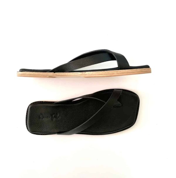 The Zori Slide Black Leather - Image 5